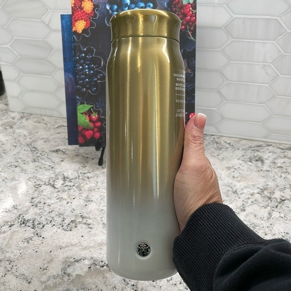 Starbucks Other - 2024 Holiday Gold and White Gradient SS Water Bottle. NWT, HTF. Very classy.